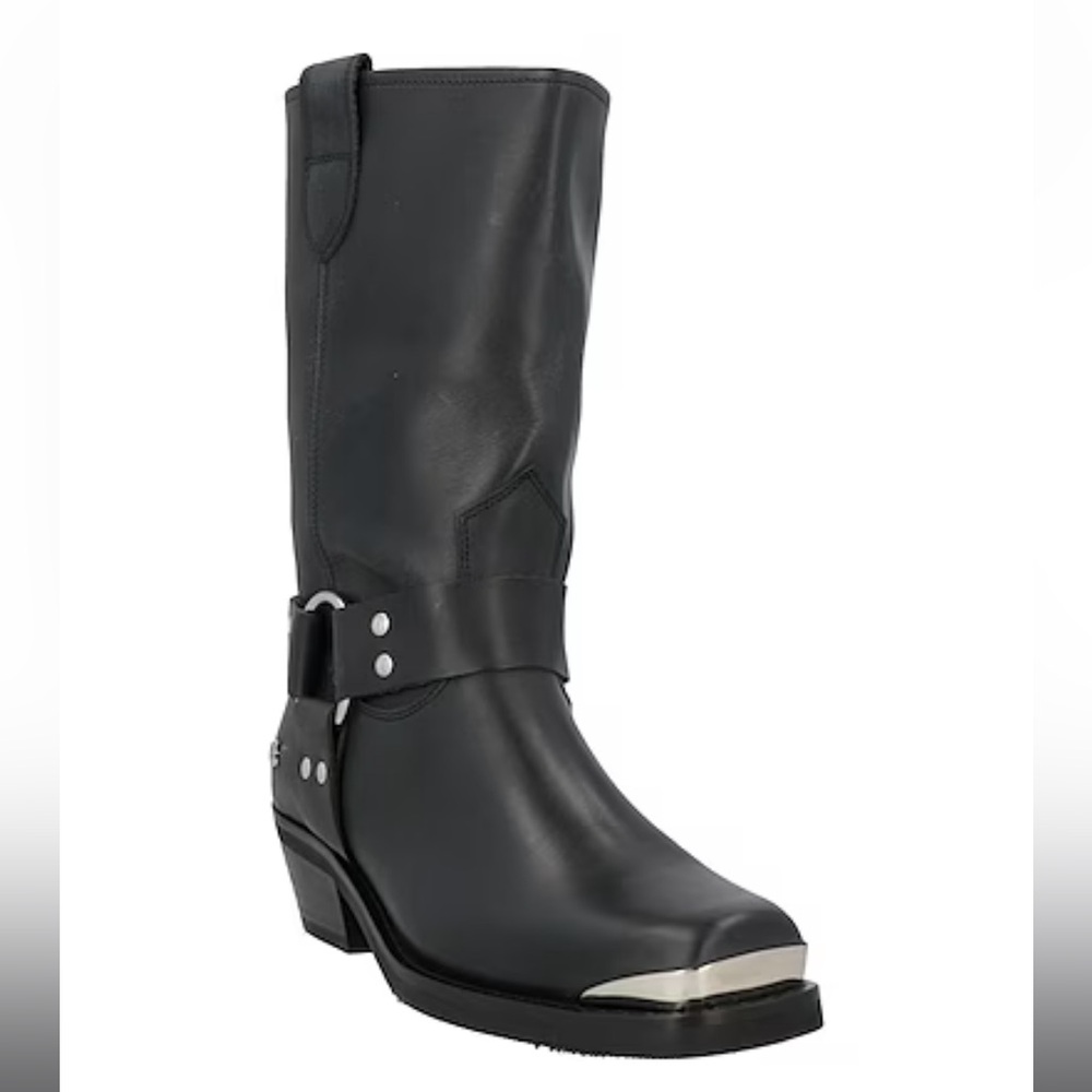 Anine Bing Black Leather Moto Boots size 37, US 7 - Picture 2 of 5
